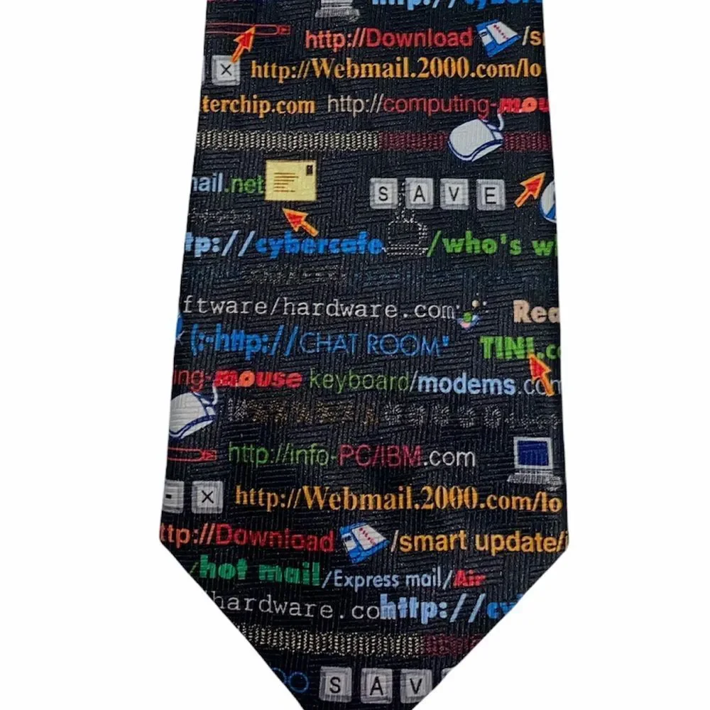 Men’s Vintage Y2K Internet theme tie